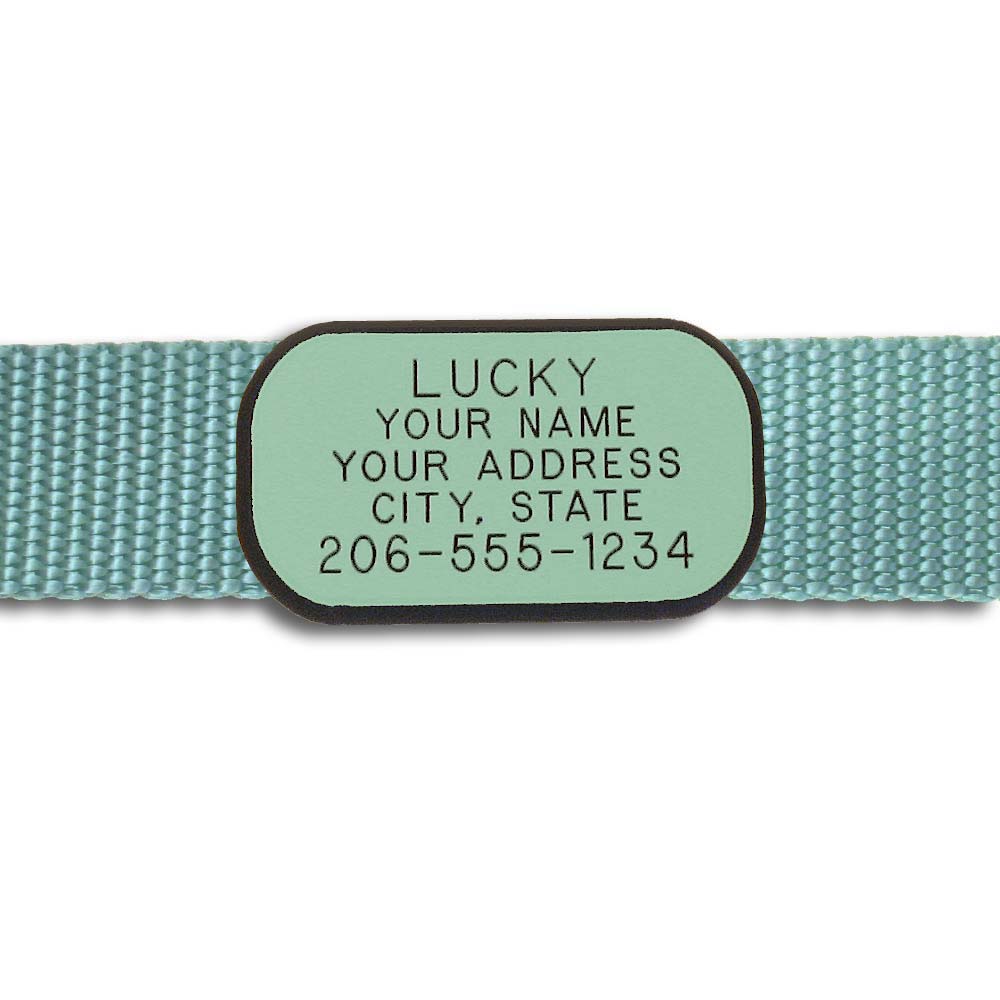 Plastic Collar Tag - Rectangle, - Lucky Pet